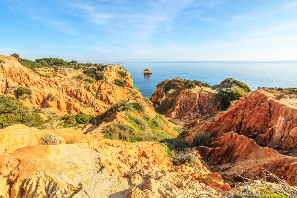 A view of a Parque Natural da Ria Formosa near Faro, Portugal Algarve